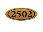 8x18 Oval House Number Wooden Sign